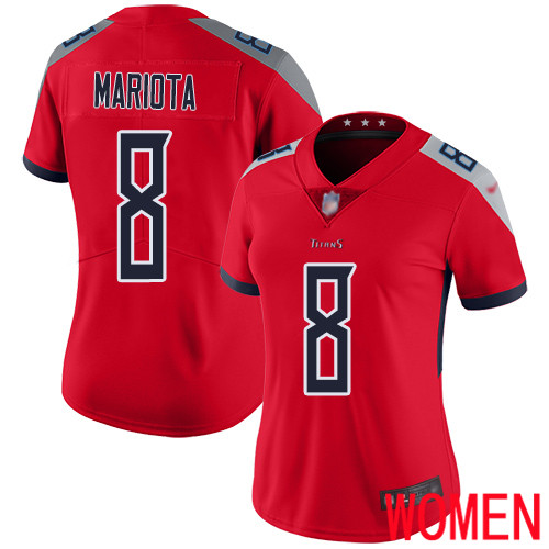 Tennessee Titans Limited Red Women Marcus Mariota Jersey NFL Football 8 Inverted Legend
